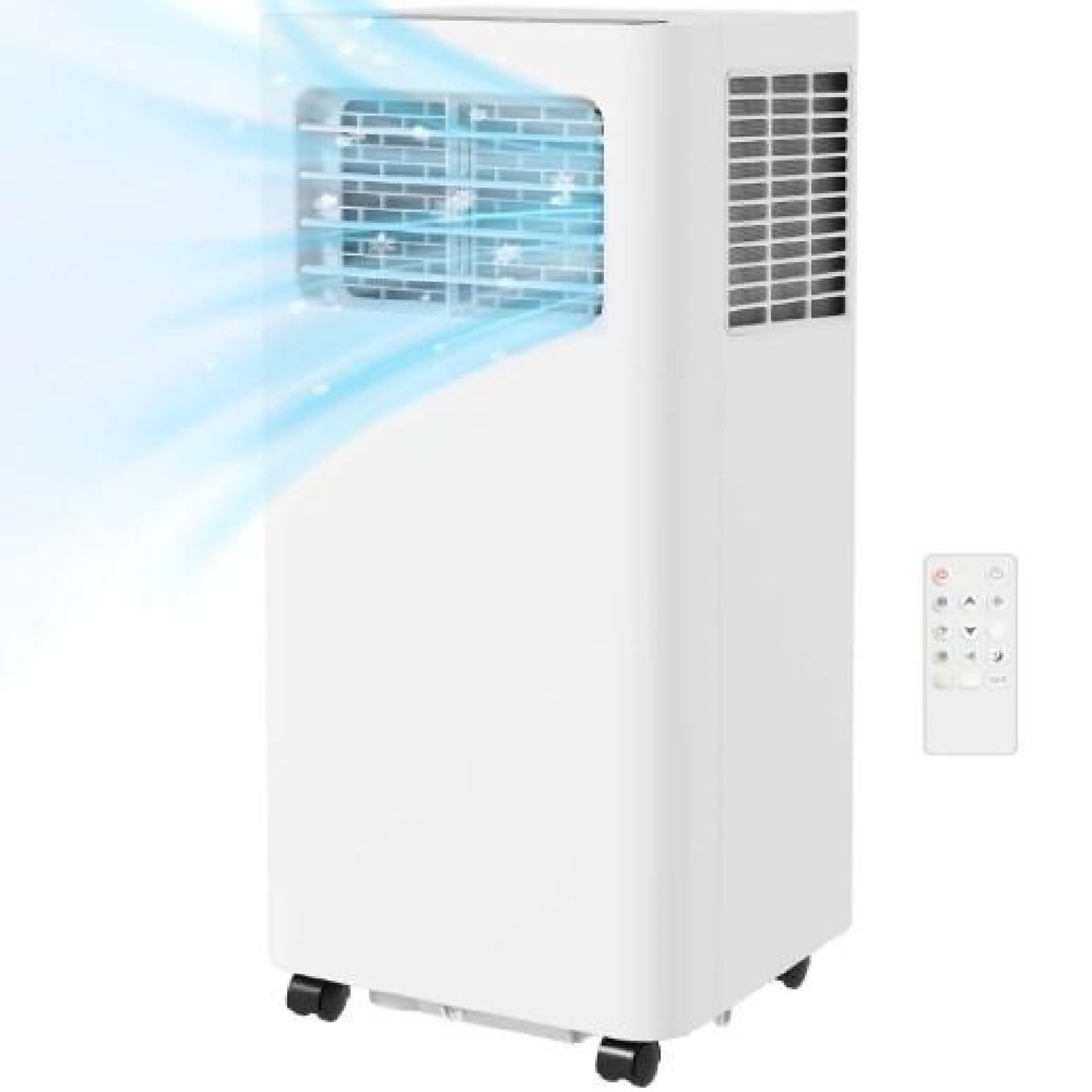 EdenDirect 8000 BTU Portable Air Conditioner — 345 Sq. Ft. Coverage, 3-in-1 Cool Fan Dehumidifier, Sleep Mode, Remote Control, 24H Timer,White